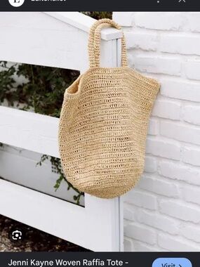 NWT Jenni Kayne Woven Raffia Tote